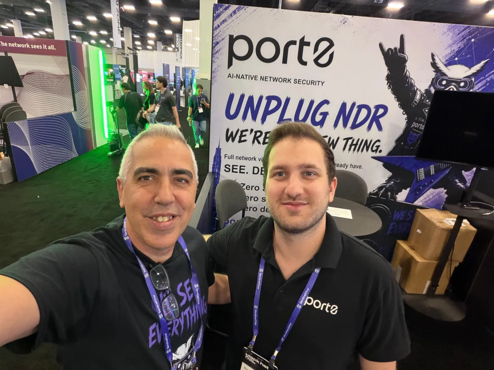 The Port0 team on the Black Hat USA 2026 show floor